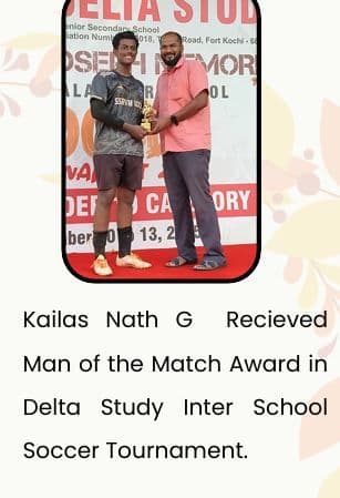 Man of the Match - Delta Study Inter School Soccer Tournament