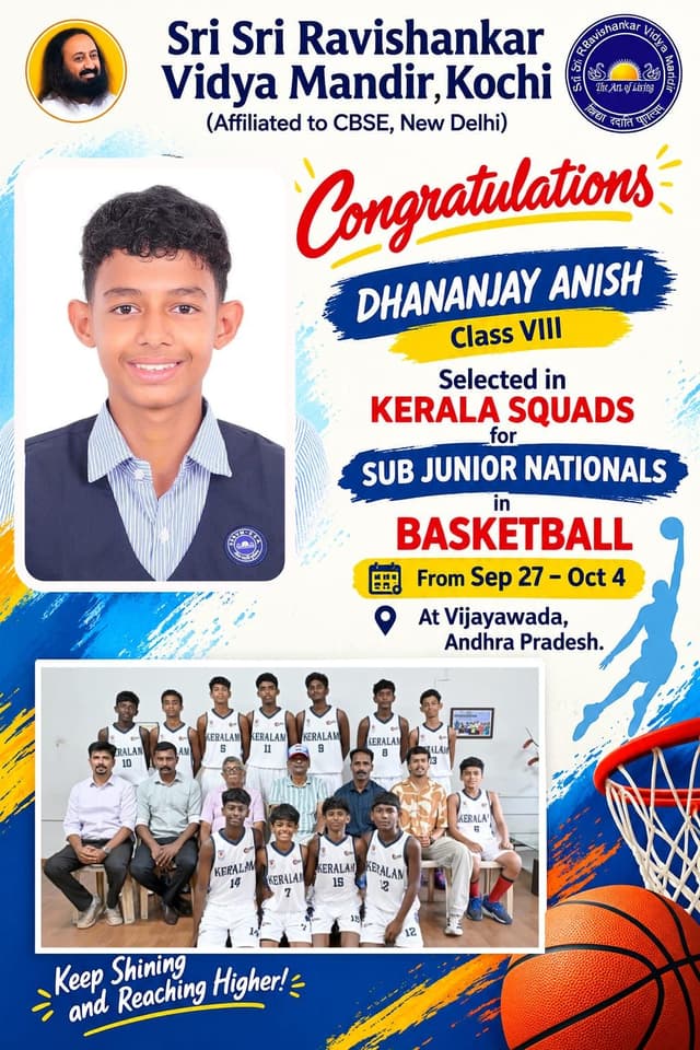 KERALA SQUADS - SUB JUNIOUR NATIONALS IN BASKETBALL