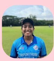 Nandini. P. Menon  was selected for  the Ernakulam  women's U19  district team